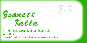 zsanett kalla business card